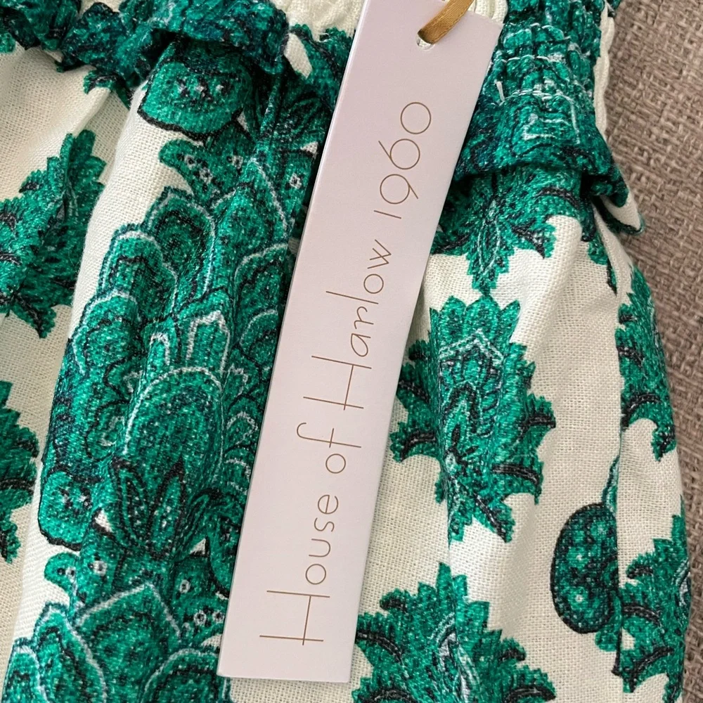 House of Harlow 1960 green and white floral skirt - Size L - Picture 3 of 8